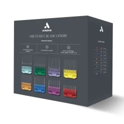 Andis Stainless Steel Adjustable Guide Comb Set, 8 Pcs -Pet Supply Store ad2465 08 andis adjustable blade combs 1