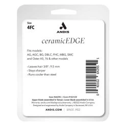 Andis CeramicEdge Blade 4FC Finish Blade 5 Andis CeramicEdge Blade 4FC Finish Blade -Pet Supply Store ad56145 replacement ceramicedge blade size 4fc package back copy