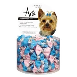 Aria Maddie Dog Bows Canister, 100 Pcc