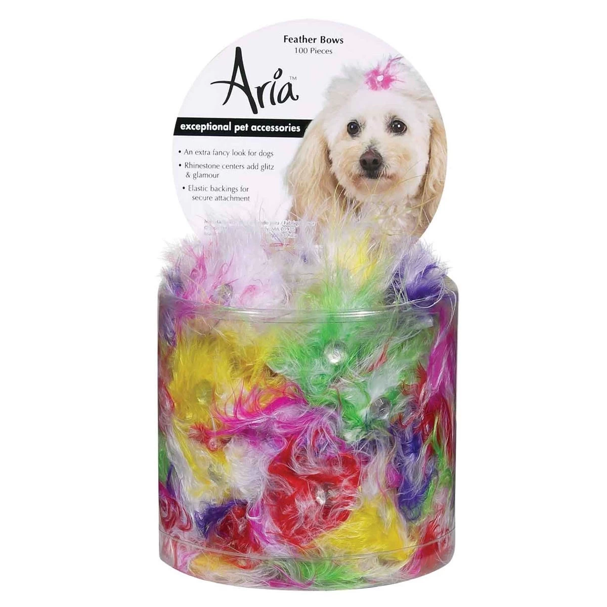 Aria Feather Bow Canister 100Pc 1 Aria Feather Bow Canister 100Pc