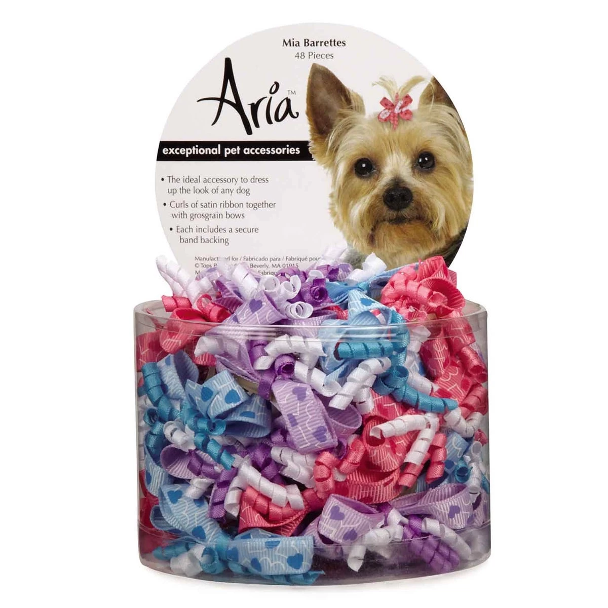 Aria Mia Dog Bow Canister 48Pc 1 Aria Mia Dog Bow Canister 48Pc