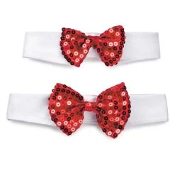 Aria Red And Black Bowtie Clip Strips 12-Piece -Pet Supply Store dt5210 12 3