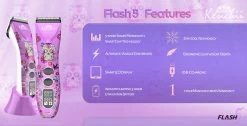 Kenchii Flash5 5-in-1 Digital Cordless Clipper Purple Dogs Edition -Pet Supply Store ke6035 79 flash5 website branding 2023 purple 2.0 4 1