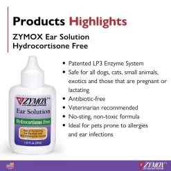 Zymox Ear Solution W/o HC 1.25oz -Pet Supply Store z002 4