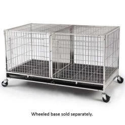 ProSelect Modular Cage W/Plastic Tray Stainless Steel -Pet Supply Store zw5500 87 2